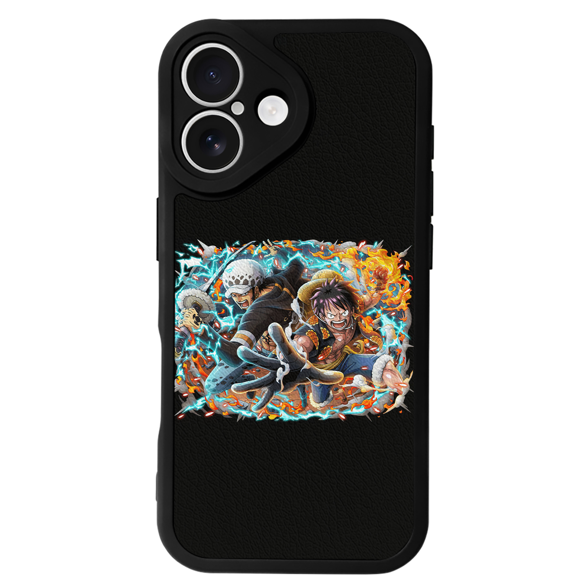 （画像用） ワンピース モンキー・D・ルフィ ONE PIECE Monkey D. Luffy 【iPhone 16シリーズ対応】シリコンスマホケース（レザー調） 材質：シリコン